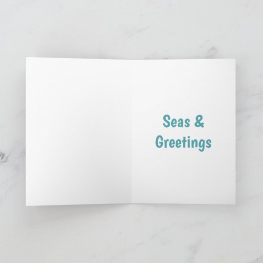 Weihnachtskarte an der Küste - Beach Holiday Card Karte (Innenseite)