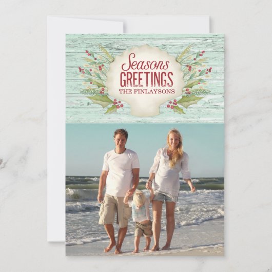 Weihnachtskarte an der Küste Einladung (Vorderseite)