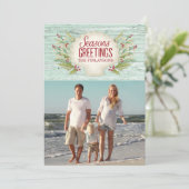 Weihnachtskarte an der Küste Einladung (Stehend Vorderseite)