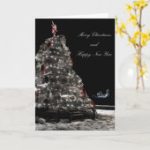 Weihnachtskarte an der Küste Karte (Gelbe Blume)