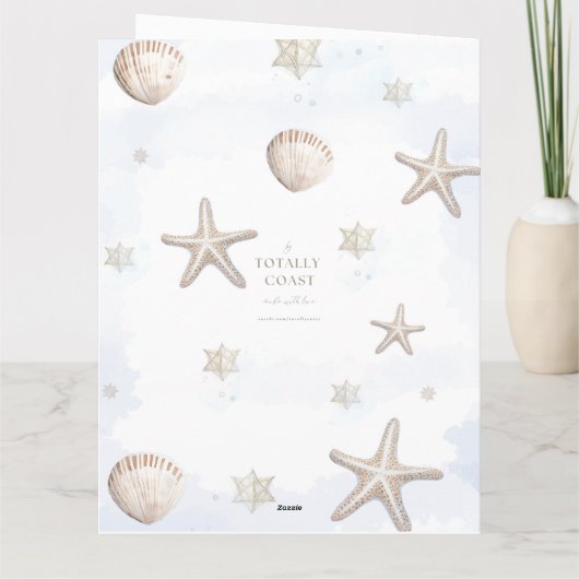 Weihnachtskarte an der Küste personalisierbar Dankeskarte (Rückseite)