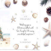 Weihnachtskarte an der Küste personalisierbar Dankeskarte
