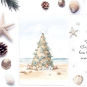 Weihnachtskarte an der Küste personalisierbar Dankeskarte