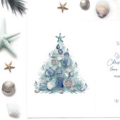 Weihnachtskarte an der Küste personalisierbar Dankeskarte