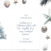 Weihnachtskarte an der Küste personalisierbar Dankeskarte