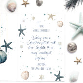 Weihnachtskarte an der Küste personalisierbar Dankeskarte