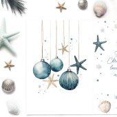 Weihnachtskarte an der Küste personalisierbar Dankeskarte