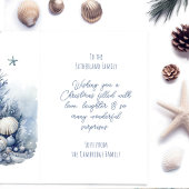Weihnachtskarte an der Küste personalisierbar Dankeskarte