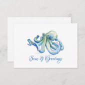 Weihnachtskarte an der Küste, Urlaubskarte (Vorne/Hinten)