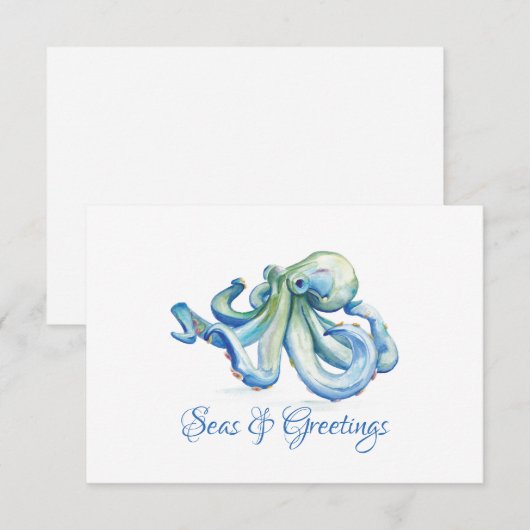 Weihnachtskarte an der Küste, Urlaubskarte (Vorne/Hinten)