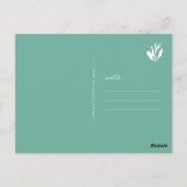 Weihnachtskarte an der Küste Wasserfarbener Oktopu Postkarte (Rückseite)