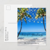 Weihnachtskarte an der tropischen Küste Feiertagspostkarte (Vorne/Hinten)