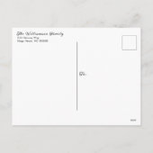 Weihnachtskarte an der tropischen Küste Feiertagspostkarte (Rückseite)