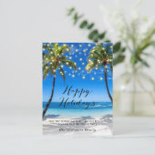 Weihnachtskarte an der tropischen Küste Feiertagspostkarte (Stehend Vorderseite)