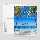 Weihnachtskarte an der tropischen Küste Feiertagspostkarte (Vorne/Hinten)