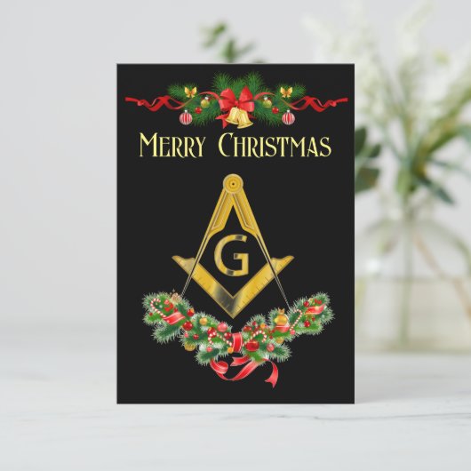 Weihnachtskarte Ankündigung (Stehend Vorderseite)