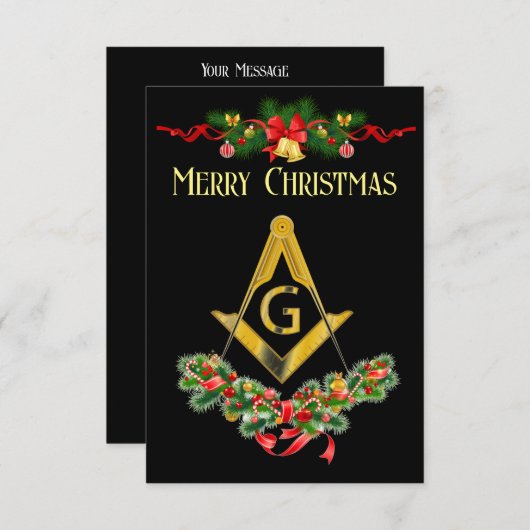 Weihnachtskarte Ankündigung (Vorne/Hinten)