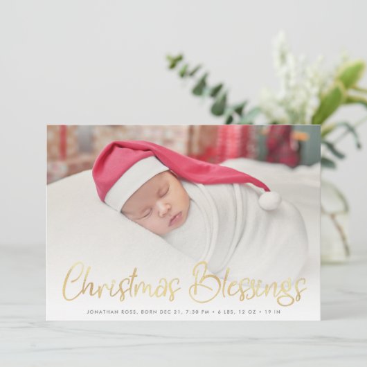 Weihnachtskarte Ankündigung (Stehend Vorderseite)