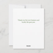 Weihnachtskarte anpassen feiertagskarte (Rückseite)