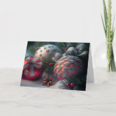 Weihnachtskarte anpassen - Weihnachtsblasen Feiertagskarte (Vorderseite)