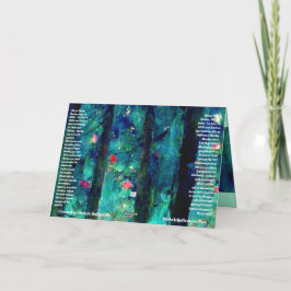 Weihnachtskarte Aquarell Alphonse Mucha Stil Karte