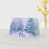 Weihnachtskarte - Auf dem Weg Zuhause Karte (Gelbe Blume)