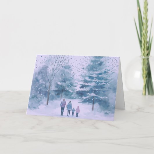 Weihnachtskarte - Auf dem Weg Zuhause Karte (Vorderseite)