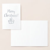 Weihnachtskarte auf Kraftpapier. Folienkarte (Anzeige)