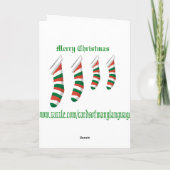 Weihnachtskarte auf portugiesisch feiertagskarte (Rückseite)