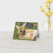 Weihnachtskarte aus Australien; Känguru Karte (Gelbe Blume)