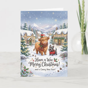Weihnachtskarte aus dem schottischen Hochland Karte