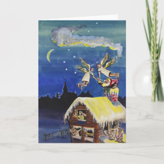 Weihnachtskarte aus den 1940er Jahren Feiertagskarte