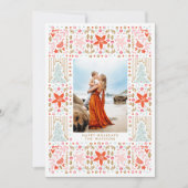 Weihnachtskarte aus feinem Foliage Rahmen Feiertagskarte (Vorderseite)