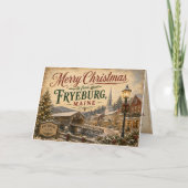 Weihnachtskarte aus Fryeburg, Maine Karte (Vorderseite)