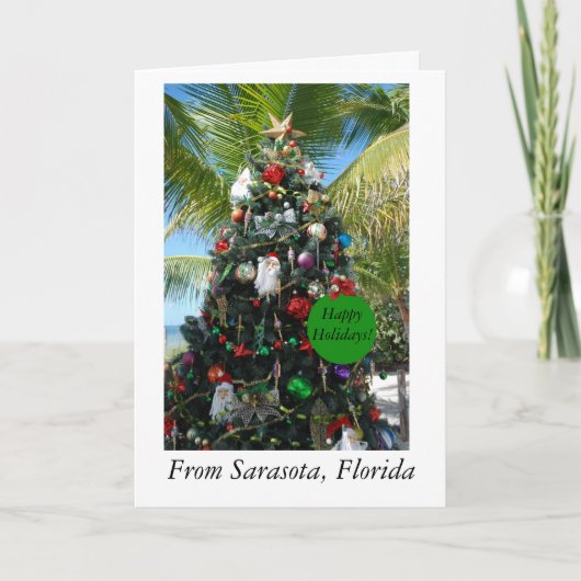 Weihnachtskarte aus Sarasota, Florida Feiertagskarte (Vorderseite)