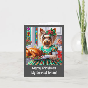 Weihnachtskarte   Australian Silky Terrier Dog Xma Karte