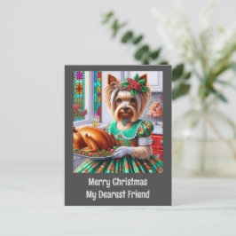 Weihnachtskarte | Australian Silky Terrier Dog Xma Postkarte