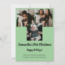 Weihnachtskarte Baby erstes Weihnachten 3 Foto Nam