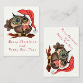 Weihnachtskarte Babyschale mit Geschenk Mitteilungskarte (Vorne/Hinten)