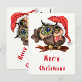 Weihnachtskarte Babyschale mit Geschenk Postkarte (Vorne/Hinten)