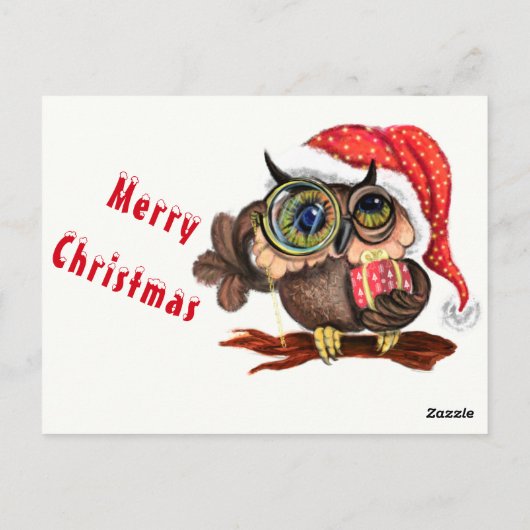 Weihnachtskarte Babyschale mit Geschenk Postkarte (Rückseite)
