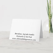 Weihnachtskarte - Barcelona, Sagrada Familia Feiertagskarte (Rückseite)