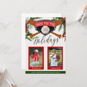 Weihnachtskarte Baseball Einladung