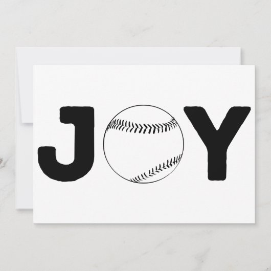 Weihnachtskarte Baseball Flach Feiertagskarte (Vorderseite)