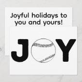 Weihnachtskarte Baseball Flach Feiertagskarte (Vorne/Hinten)