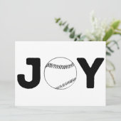 Weihnachtskarte Baseball Flach Feiertagskarte (Stehend Vorderseite)