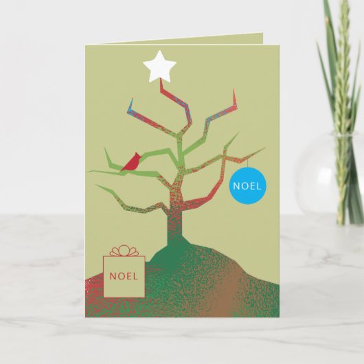 Weihnachtskarte Baum der Kunst Karte (Vorderseite)