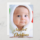 Weihnachtskarte bearbeiten Foto und Text Feiertagskarte (Vorne/Hinten)