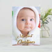 Weihnachtskarte bearbeiten Foto und Text Feiertagskarte (Stehend Vorderseite)