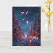 Weihnachtskarte - Behandelte Momente Karte (Gelbe Blume)